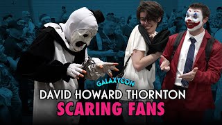 Art the Clown scares fans at GalaxyCon  David Howard Thornton [upl. by Dranoc]