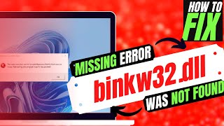 2022 How To Fix binkw32dll Missing Error ✅Not found error💻 Windows 10117 💻 3264bit [upl. by Schmitz]