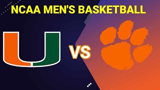 Miami vs Clemson  2023 NCAA MENS BASKETBALL LIVE SCORE [upl. by Minta]