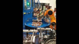 Kuka robot spot welding [upl. by Imhsar626]