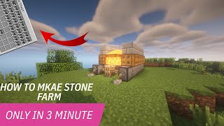 How to Make Stone Farm in Minecraft  EASY [upl. by Ynahirb]