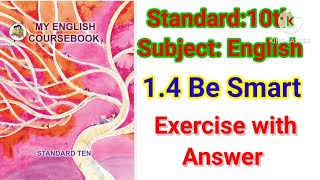 Exercise 14 Be Smart English Workshop  14 Be Smart Workshop  10th English [upl. by Ursel]