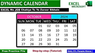 How to Make a Calendar in Ms Excel for Unlimited Years [upl. by Sanderson]