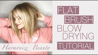 Flat brush blow drying tutorial  Harmonize Beauty [upl. by Ainot]