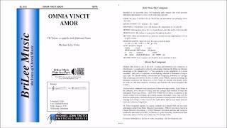 Omnia Vincit Amor A Cappella BL1012 by Michael John Trotta [upl. by Oleic796]