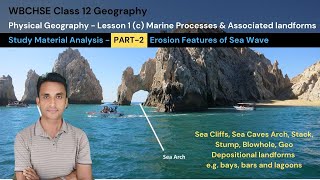 12 Geography PG Lesson1 c Marine Process amp Associated Landforms PART2 Analysis  wbchse MM Sir [upl. by Philps]