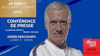 Équipe de France  la conférence de Didier Deschamps en direct 14h45 [upl. by Chryste]