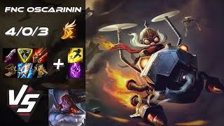 Fnatic Oscarinin TOP Corki vs Aurora  EU Challenger Patch 1416 [upl. by Zane]