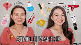 SIMPLE MAKEUP TUTORIAL FOR BEGINNERS USING AFFORDABLE PRODUCTS  Glad Ocampo [upl. by Douty]