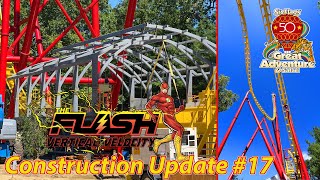 Flash Vertical Velocity  Construction Update 17  Six Flags Great Adventure September 8th 2024 [upl. by Assetniuq297]