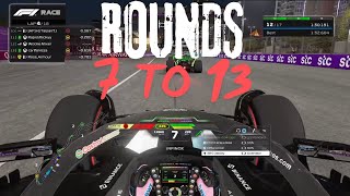 F1 24 OVERTAKES OF THE WEEK SEASON 10  ROUND 7 TO 13 [upl. by Cr]