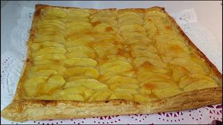 TARTA FÁCIL DE MANZANA Y HOJALDRE [upl. by Gadmann]