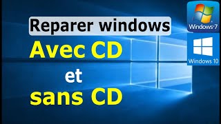 réparer le windows 7 8 10 avec cd et sans cd [upl. by Ahsaya]