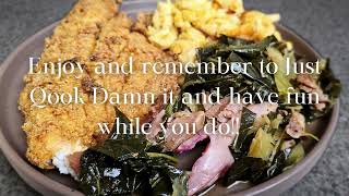 Southern Comfort Delight Collard Greens amp Cabbage w Smoked Turkey Wing [upl. by Ennirroc]