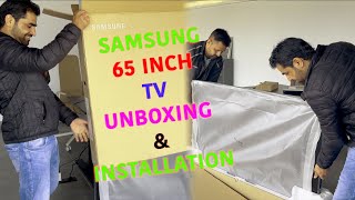 Samsung The Frame 65 Inch TV Unboxing amp Installation [upl. by Whitson]