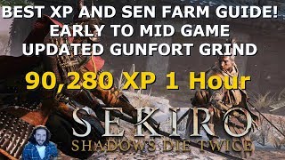 Sekiro Xp Farm  Best Early To Mid Game Grind Guide  Updated Gunfort Farming  Sekiro Easy Exp [upl. by Siubhan]