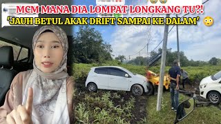 WANITA PANDU KERETA AXIA SAMPAI MASUK SEMAK KEKAL TENANG DIPUJI RAMAI [upl. by Noryak145]