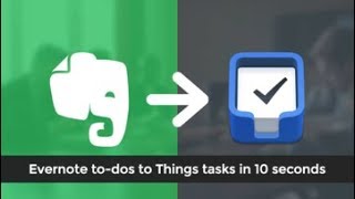 Evernote to Things Integration  Todos [upl. by Wadesworth]