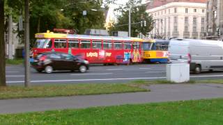 Teil 3 defekte Straßenbahn LVBIFTEC Bergefahrzeug Blaulicht erstmalig gefilmt Leipzig [upl. by Ilarin]