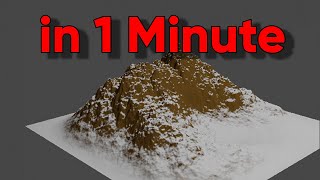 Create a beautiful mountain terrain in Blender in 1 Minute [upl. by Nahgem]