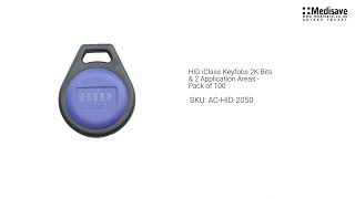 HID iClass Keyfobs 2K Bits 2 Application Areas Pack of 100 AC HID 2050 [upl. by Gnem]