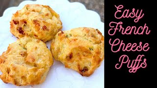 Gougeres  French Cheese Puffs  The PERFECT Holiday Appetizer [upl. by Notsew]