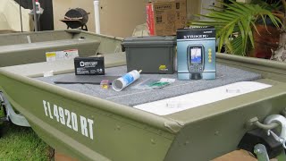 How to Install a Garmin Striker 4 Fishfinder on a Jon Boat No Holes Drilled [upl. by Fennelly]