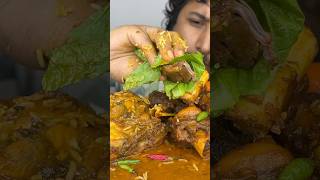 MUTTON WITH MUSTARD LEAF BEST COMBINATION🤤 Spicy Mutton 🔥 food muttoneatingchallenge [upl. by Oznol]