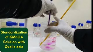 Standardization of Potassium Permanganate solution with oxalic acid [upl. by Lemmor]