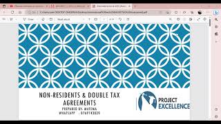 Taxation of Nonresidents amp Double Tax Agreements [upl. by Tillfourd]