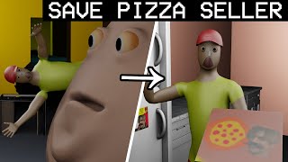 Bous Revenge DLC  What if the pizza seller didnt die Save Pizza Seller For Night 4 Good End [upl. by Wystand644]