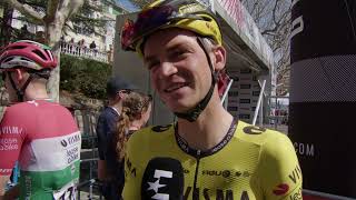 Sepp Kuss  Interview at the start  Stage 6  Volta Ciclista a Catalunya 2024 [upl. by Yedok]