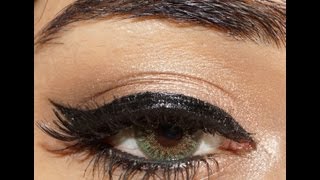 Adele inspired Glamorous Winged liner Eye makeup Tutorial  corallista [upl. by Ellevehc]