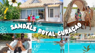 Sandals Royal Curaçao 🏝️ We Had THREE Butlers🤵🏾‍♂️  Overwater Bungalow Tour 🛖 [upl. by Ayotak263]