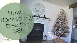 Heres How I Flocked My Christmas Tree for 8 DIY Flocking Tree with Snow Spray Holiday Home Decor [upl. by Airamana]