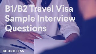 B1B2 Travel Visa Sample Interview Questions  Updated 2023 [upl. by Alled]