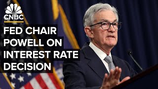 Federal Reserve Chair Jerome Powell speaks after Fed holds interest rates steady — 121323 [upl. by Jevon]