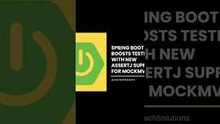 Spring Boot 340 new release mock MVC test AssertJ coding springboot [upl. by Anihta]