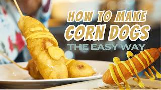 How To Make Corn Dogs Recipe 🌭 Cornmeal  Maple Syrup [upl. by Thisbe]