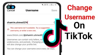 How to Change TikTok Username Before 30 Days [upl. by Arhat891]