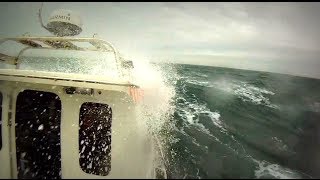 Redbay Stormforce Rib  rough seas at Garron point Ireland [upl. by Ordnaxela]