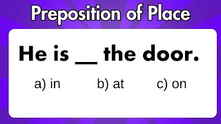 Prepositions of Place AT IN ON  Can you score 100 [upl. by Gayel]