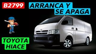 toyota hiace arranca y se apaga falla el inmovilizador [upl. by Nivej]