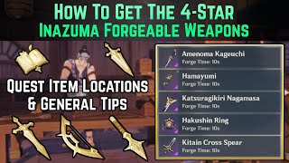 How to get the 4Star Inazuma Forgeable Weapons Northlander Billet Weapons  Genshin Impact Guide [upl. by Eseekram]