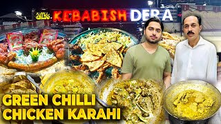 Green Chilli Chicken Karahi At Kebabish Dera Faisalabad  Chest Piece Chicken Karahi  Hanan Films [upl. by Coltin412]