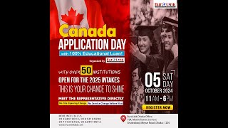 Canada Application Day  Study in Canada  Canadian Universities Application  Free Applications [upl. by Ahsinik]