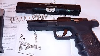 Borner special force w119 co2 bb gun 45mm fixing the light slide movement with another spring [upl. by Acilejna]