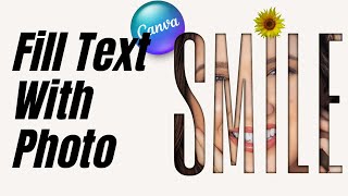 Fill text with Photo  Canva Tutorial Insert Photo to Text Typography Effect [upl. by Royo]