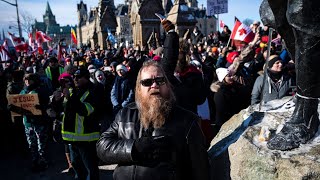 Shift in tone Day two of trucker convoy protests in Ottawa [upl. by Kienan]