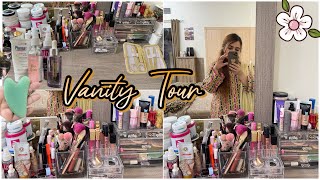 MY Small Vanity TOUR  My Favorite Makeup and skin care products [upl. by Germaine]